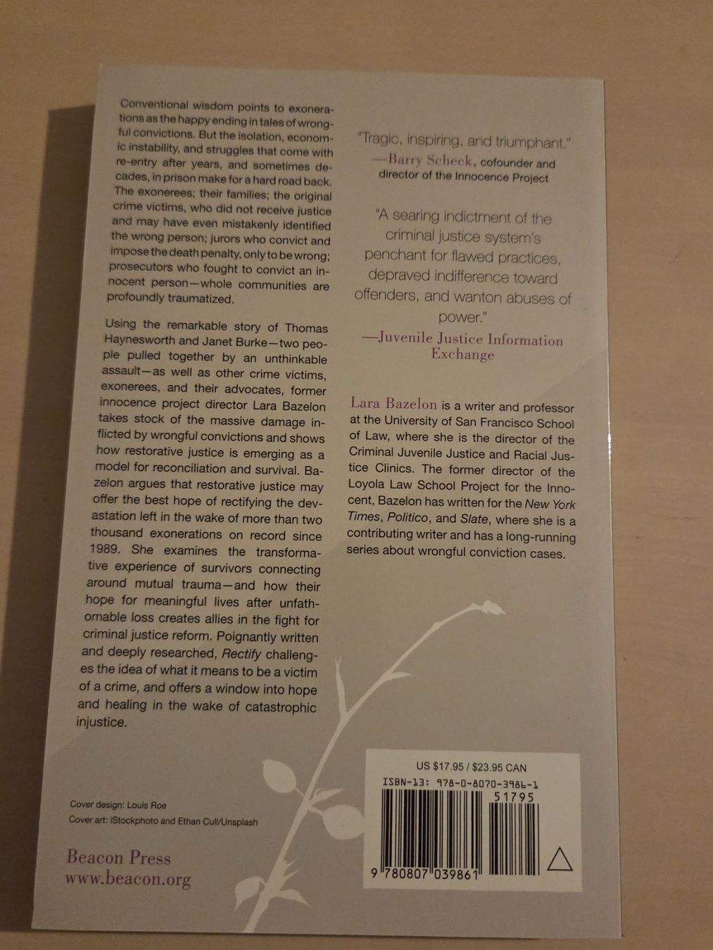 Libri: Rectify, Lara Bazelon, Restorative Justice After Wrongful Co – Usato da Liestal venduto da ITOlio 1
