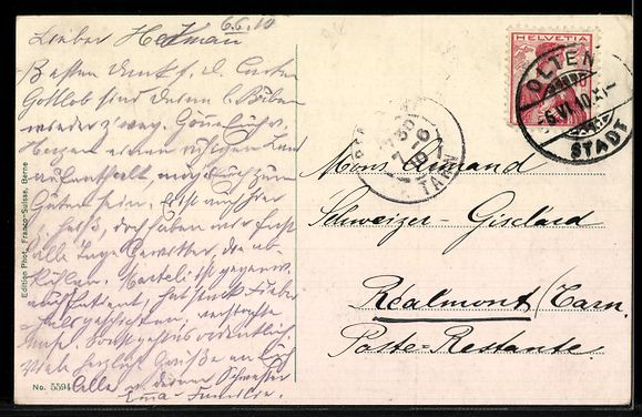 Cartes postales: AK Solothurn, Generalansicht mit Weissenstein – D'occasion à Berlin par bartko-reher 1
