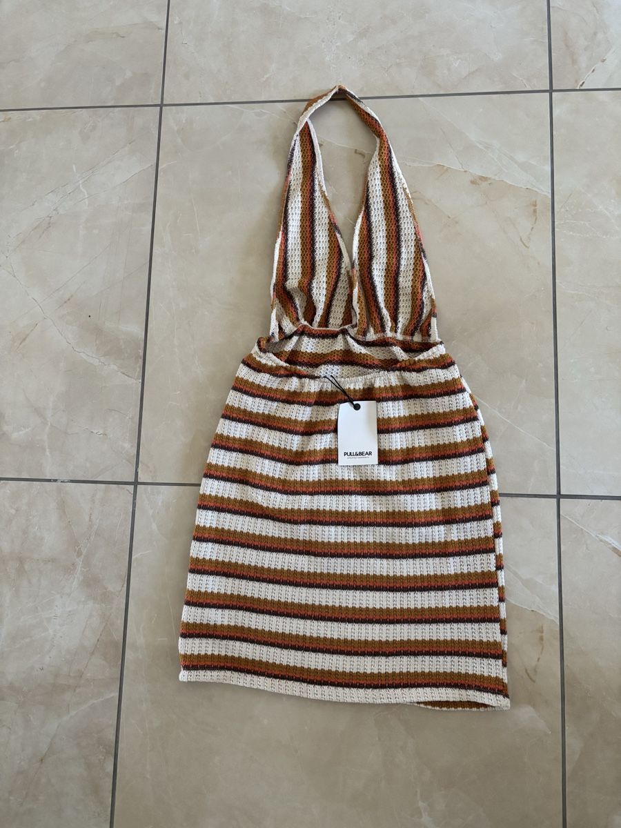 Pull&Bear Kleider: Robe dos nu Pull&Bear rayée multicolore état neuf – Neu und originalverpackt aus La Roche FR von syd_vdb6 1