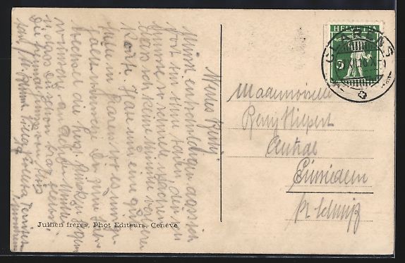 Cartoline postali: AK Clarens, Ile des Mouettes, 1916 – Usato da Berlin venduto da bartko-reher 1