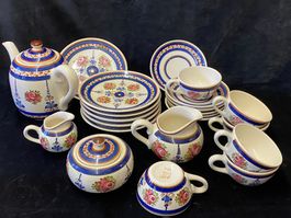 Vintage Wechsler-Tirolkeramik Tee-/ Kaffee Service 22 Tlg.