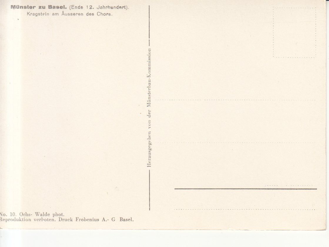 Cartoline postali: Basel Münster ca. 1940 – Usato da Bürglen TG venduto da StampGraf 1