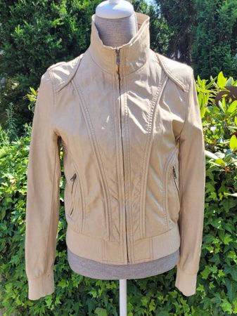 L / 42, Kunstleder JACKE in Beige