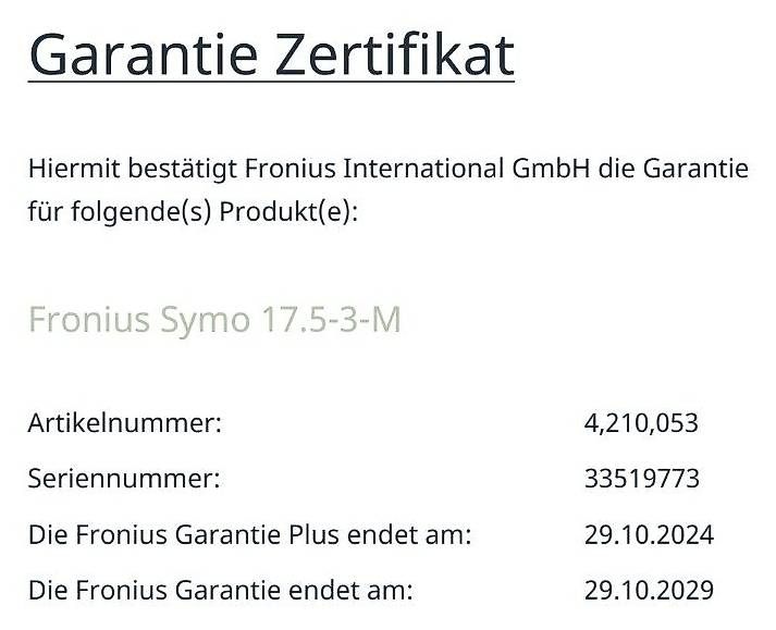 Inverter: Wechselrichter Fronius Symo Light 17.5-3-M – Usato da Lyss venduto da perrine1999 3
