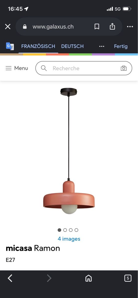 Micasa Lampadari & plafoniere: Deckenlampe Micasa Ramon – Nuovo e nell'imballaggio originale da Zürich venduto da verabiedermann 2