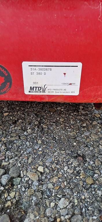 Mtd Alle Maschinen: Schneefräse MTD – Gebraucht aus Romanshorn von fag_gnd6 2