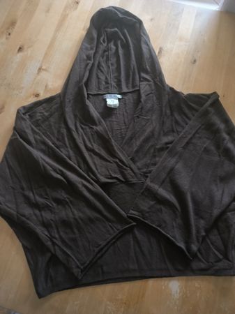 Sarah Pacini poncho à capuche oversize, Taille Unique marron