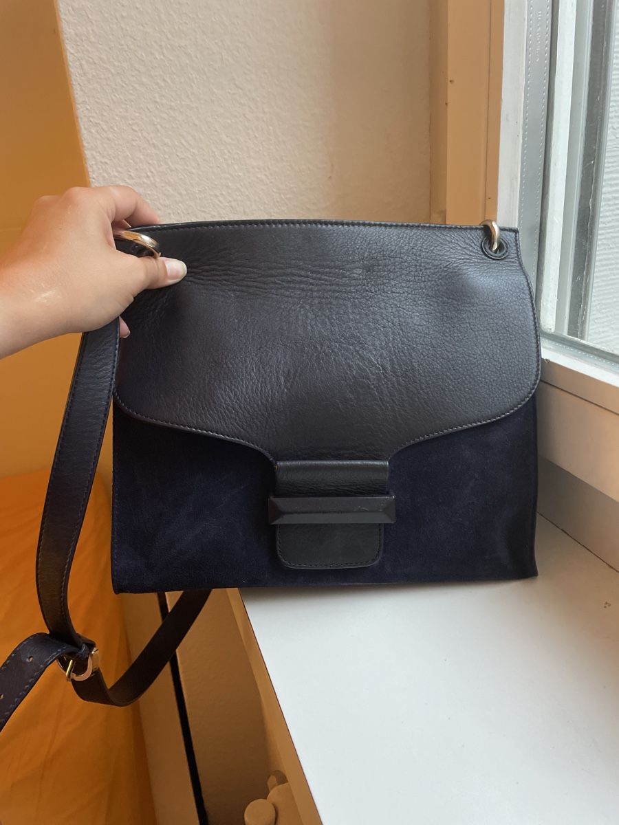 Massimo Dutti Borse da donna: Massimo Dutti Ledertasche, neuwertig, dunkelblau – Nuovo (secondo la descrizione) da Zürich venduto da Carlajimena 9
