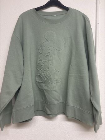 Pullover Mickey Mouse dunkelgrün Grösse L Damen (No)