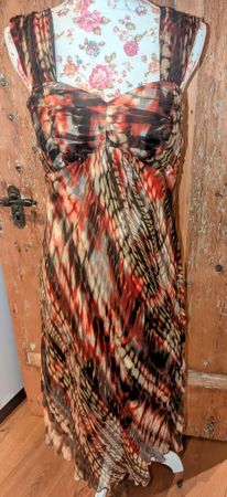 Elegantes Sommerkleid Seide Gr. 40