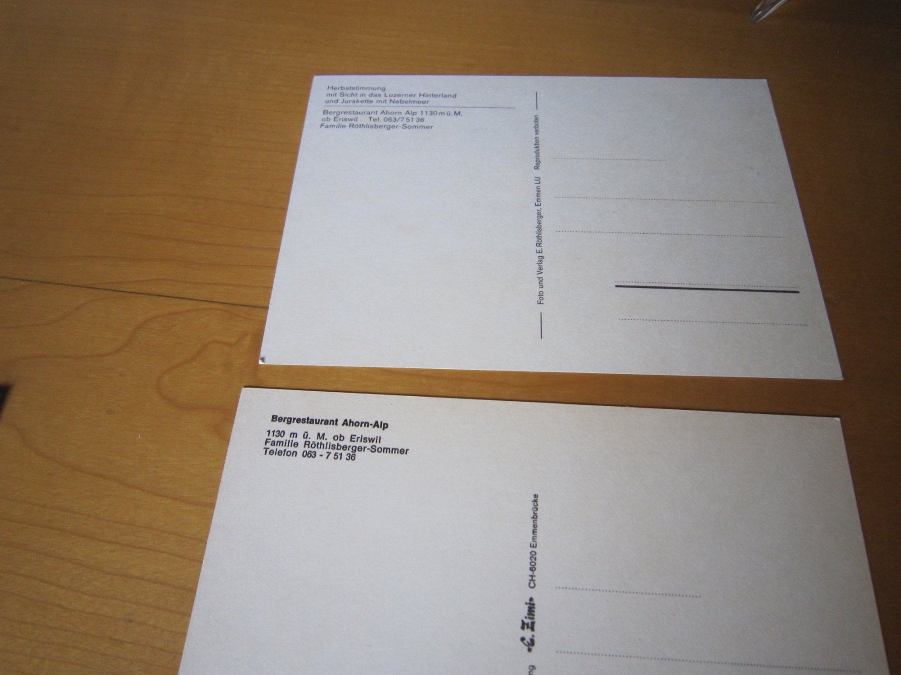 Cartoline postali: Schöne Postkarte AHORN ALP AB NUR 75 RP – Usato da Gordola venduto da Polentaefung 5