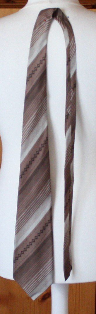 Cravates: Krawatte Seide beige-braun – D'occasion à Flüelen par Diversicum-Textil