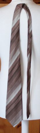 Krawatte Seide beige-braun