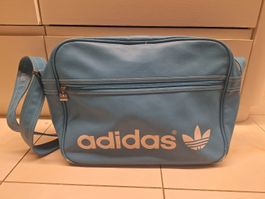 Tasche Adidas blau Schultertasche Kunstleder