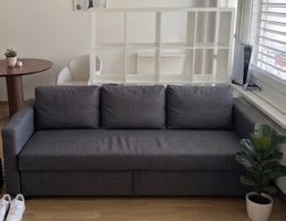 3er Bettsofa, Dunkelgrau, IKEA