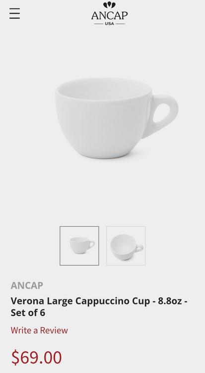 Ancap Verona Cups, Latte / 11.8 oz