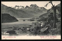 Campfer, Panorama mit Piz della Margna