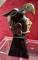 Skulptur eines Adlerkriegers aus Tigerauge 12cm hoch✨Unikat✨