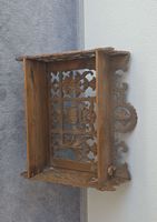 Antikes Holzregal Schnitzerei Wanddeko