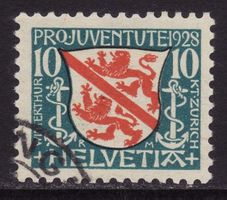 Pro Juventute SBK-Nr. 46 (Stadtwappen Winterthur 1928)