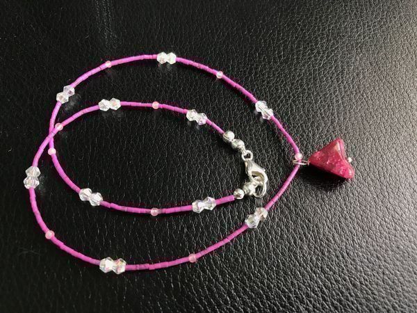Swarovski Catenine: Rubin, Pink Howlith, Swarovski Collier – Nuovo (secondo la descrizione) da Basel venduto da Chili007 1