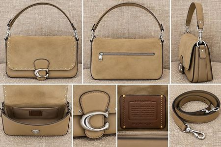 COACH Leder Crossbody Tasche Beige/Camel  Schultertasche 