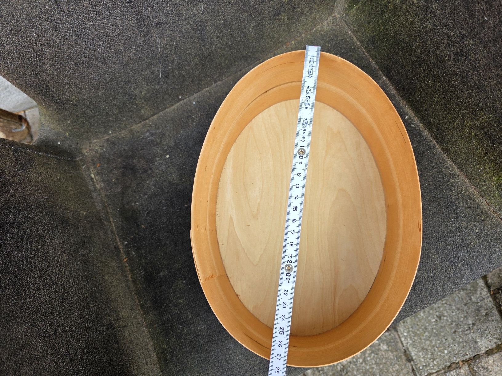 Cassapanche: Holzbox rund mit Deckel natur Grösse ca. 23cm – Usato da Wolfertswil venduto da Antiko 4