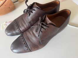 BALLY Herren-Schnürschuhe Original, Gr. 42, Leder, Braun