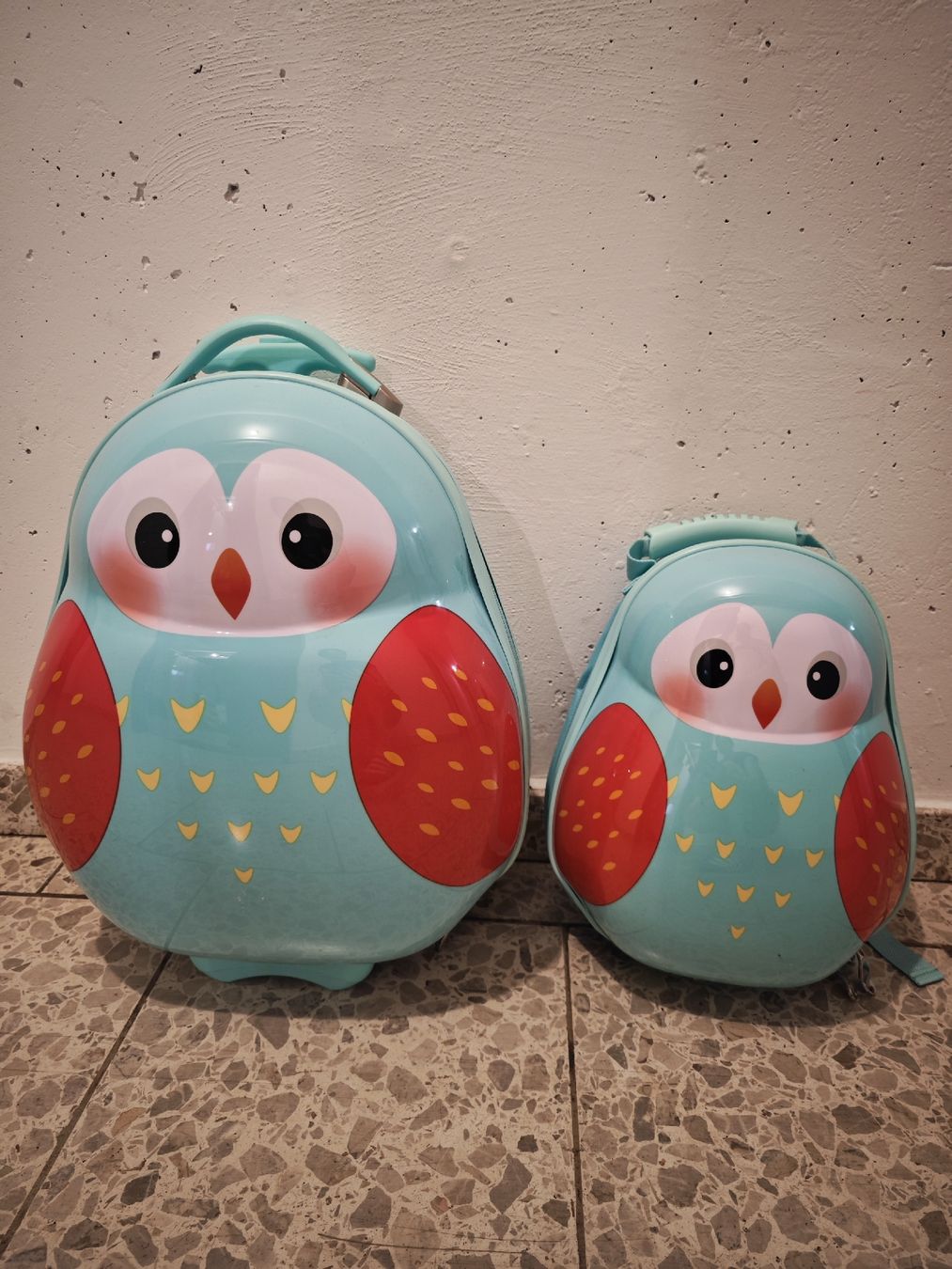 Reisekoffer: Heys Kinderkoffer-Set Eule Koffer und Rucksack – Gebraucht aus St. Gallen von chuchuni