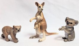 3x Schleich Tiere Sammelfiguren - Koala, Känguru & Bär