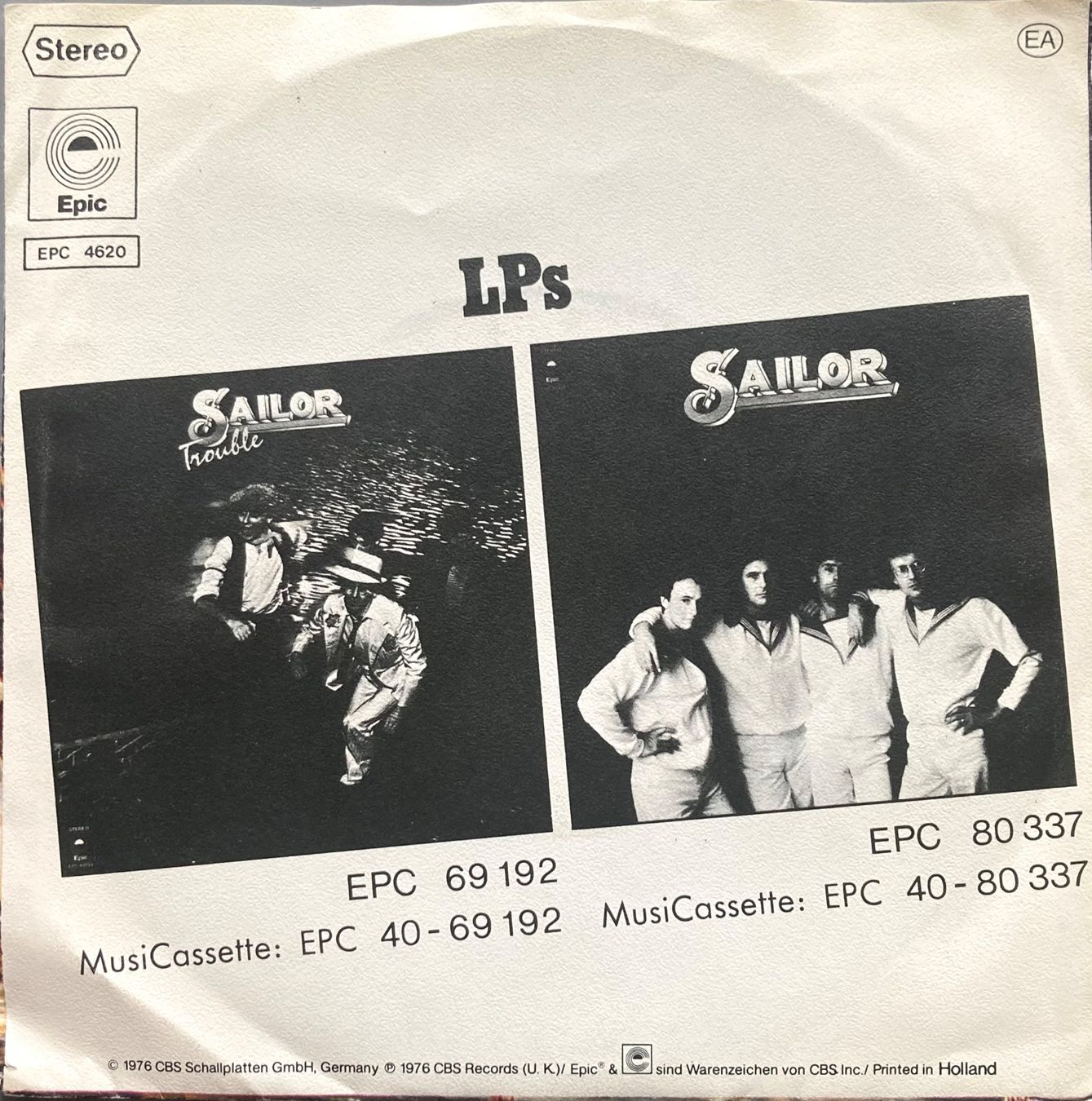Dischi in vinile: SAILOR - STILETTO HEELS – Usato da Poliez-Pittet venduto da Newtown-Records 1