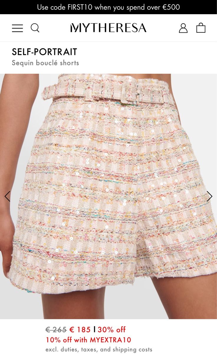 Pantaloni: SELF-PORTRAIT Sequin bouclé Shorts – Nuovo e nell'imballaggio originale da Schaffhausen venduto da LisaU 5
