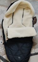 Fusssack Kinderwagen Lammfell schwarz Grösse universal