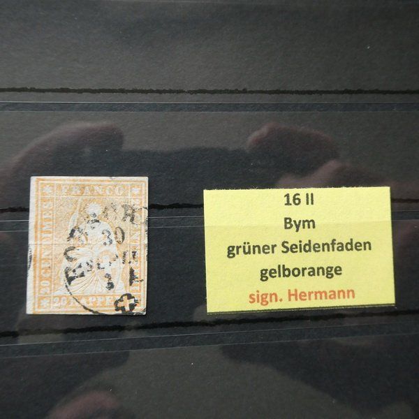 Alle Briefmarken: STRUBEL°  16 II Bym  sign. Hermann – Gebraucht aus Egliswil von Trens01