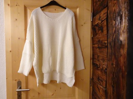 Uni weisser oversize Sommerpulli Gr. XL - 426252