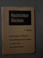 Nachrichtenbüchlein 9. Auflage Armee Militär Unteroffizier 