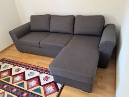 Gemütliches Ecksofa / Schlafsofa mit Bettkasten, Anthrazit