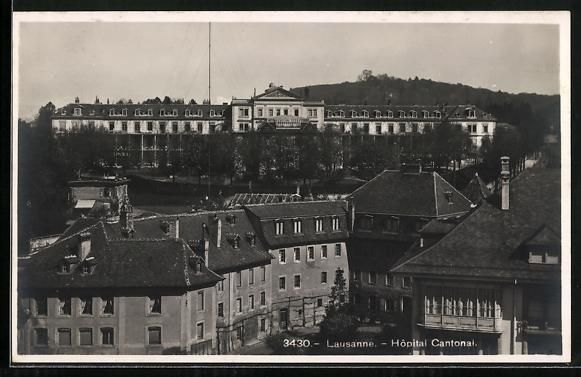 Cartoline postali: AK Lausanne, Hopital Cantonal – Usato da Berlin venduto da bartko-reher