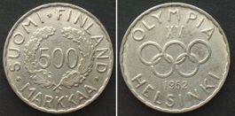FINNLAND 500 Markkaa 1952 OLYMPIA HELSINKI Silber unz