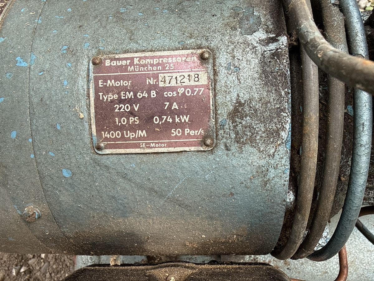 Compressori: Bauer Kompressor F100B A. 1967 - 1,0 PS  – Difettoso da Teufen AR venduto da kiwi-midu 2