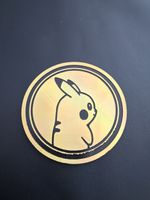 Pokemon Pikachu Sammelmünze Gold