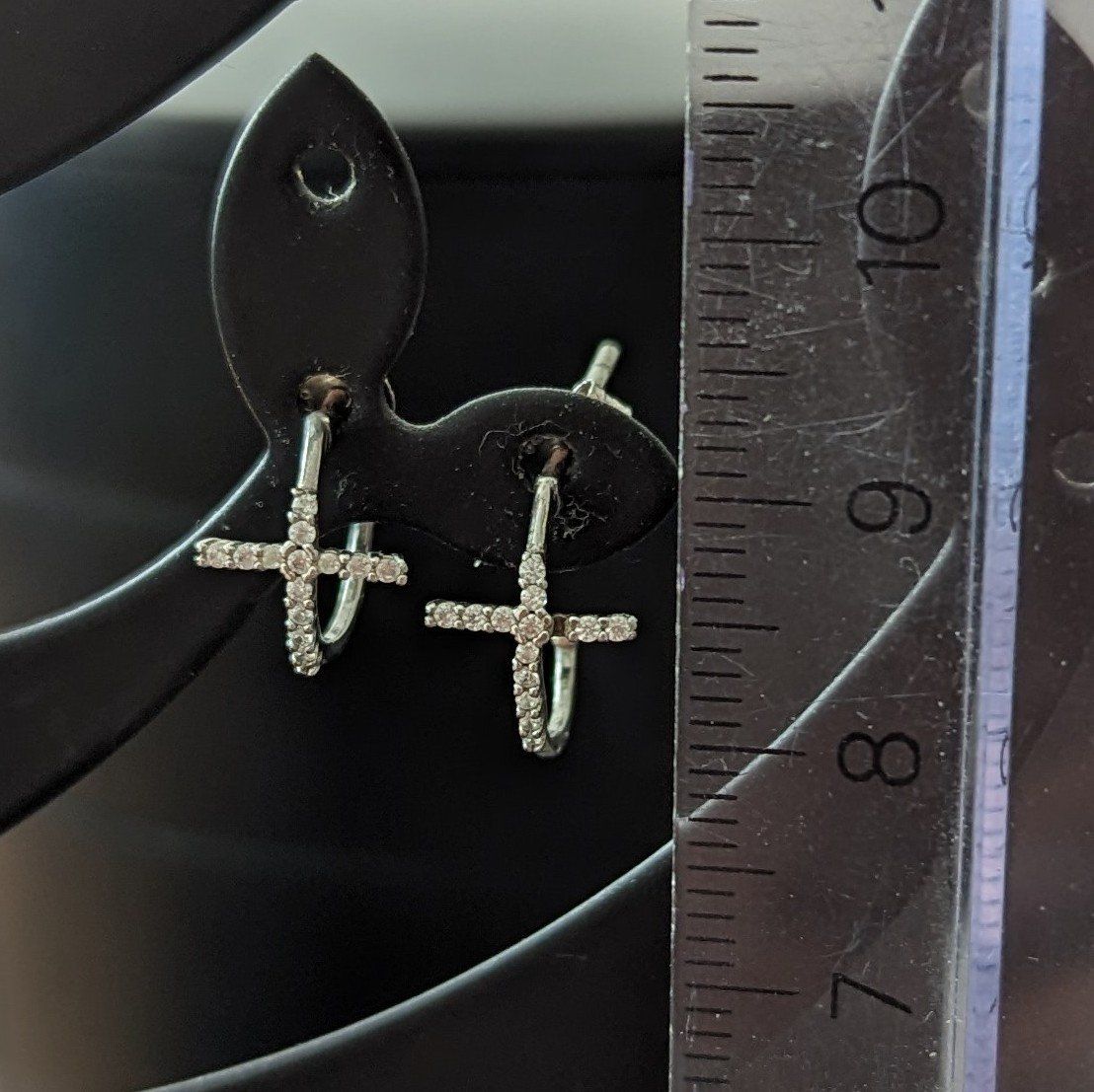 Orecchini pendenti & Orecchini a lobo: Kreuz Zirkonia Ohrstecker – Usato da Zürich venduto da Stonejewelry 2