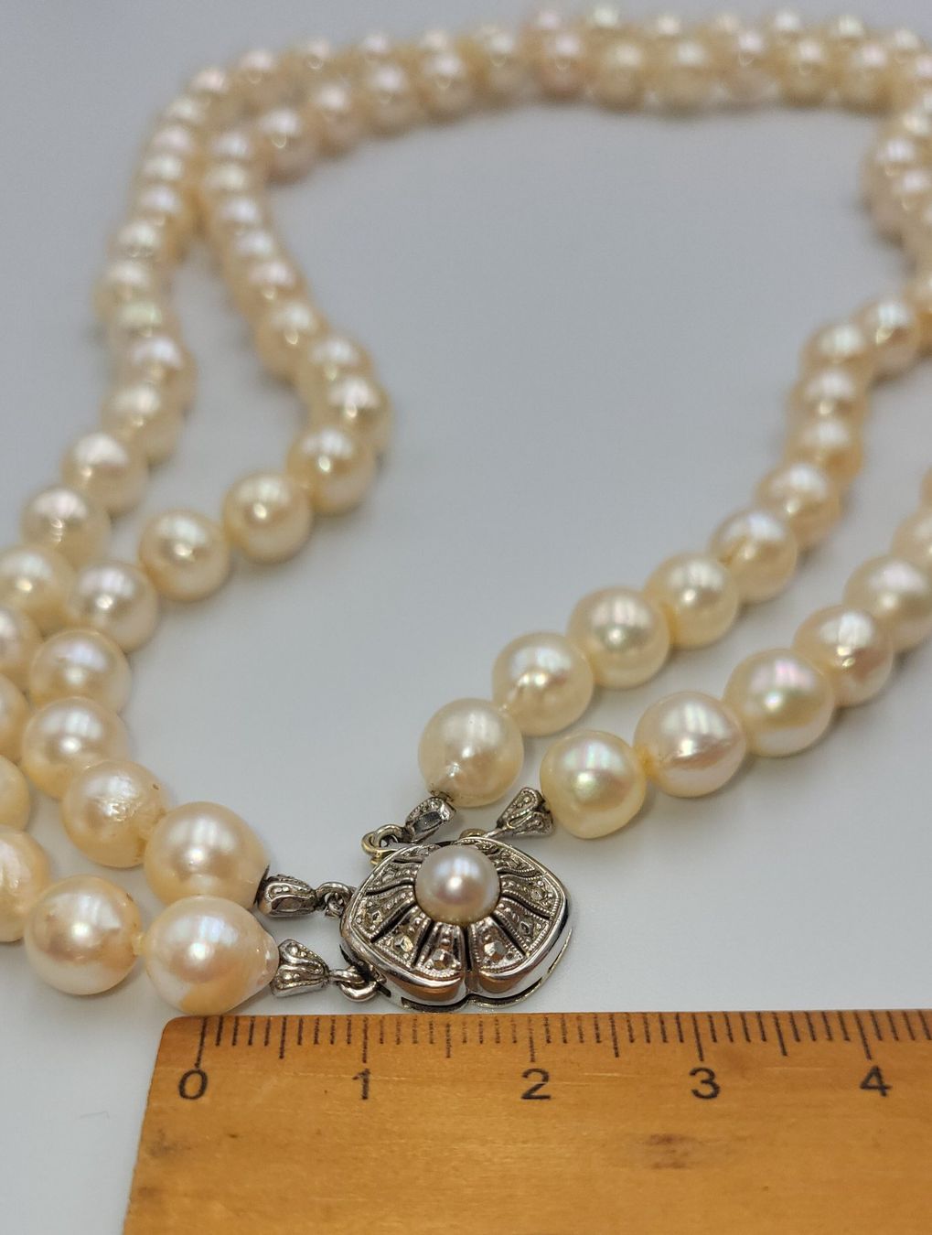 Catenine: Gold 585 Perlen Kette Mit Gold Verschluss – Usato da Wald ZH venduto da Dasilver 1