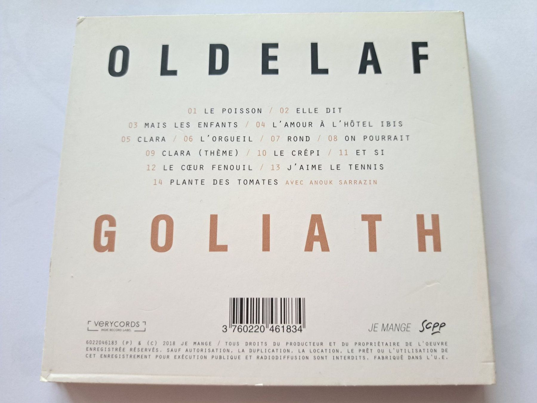 CDs: CD Oldelaf - Goliath – D'occasion à Pully par bro_n52j 1