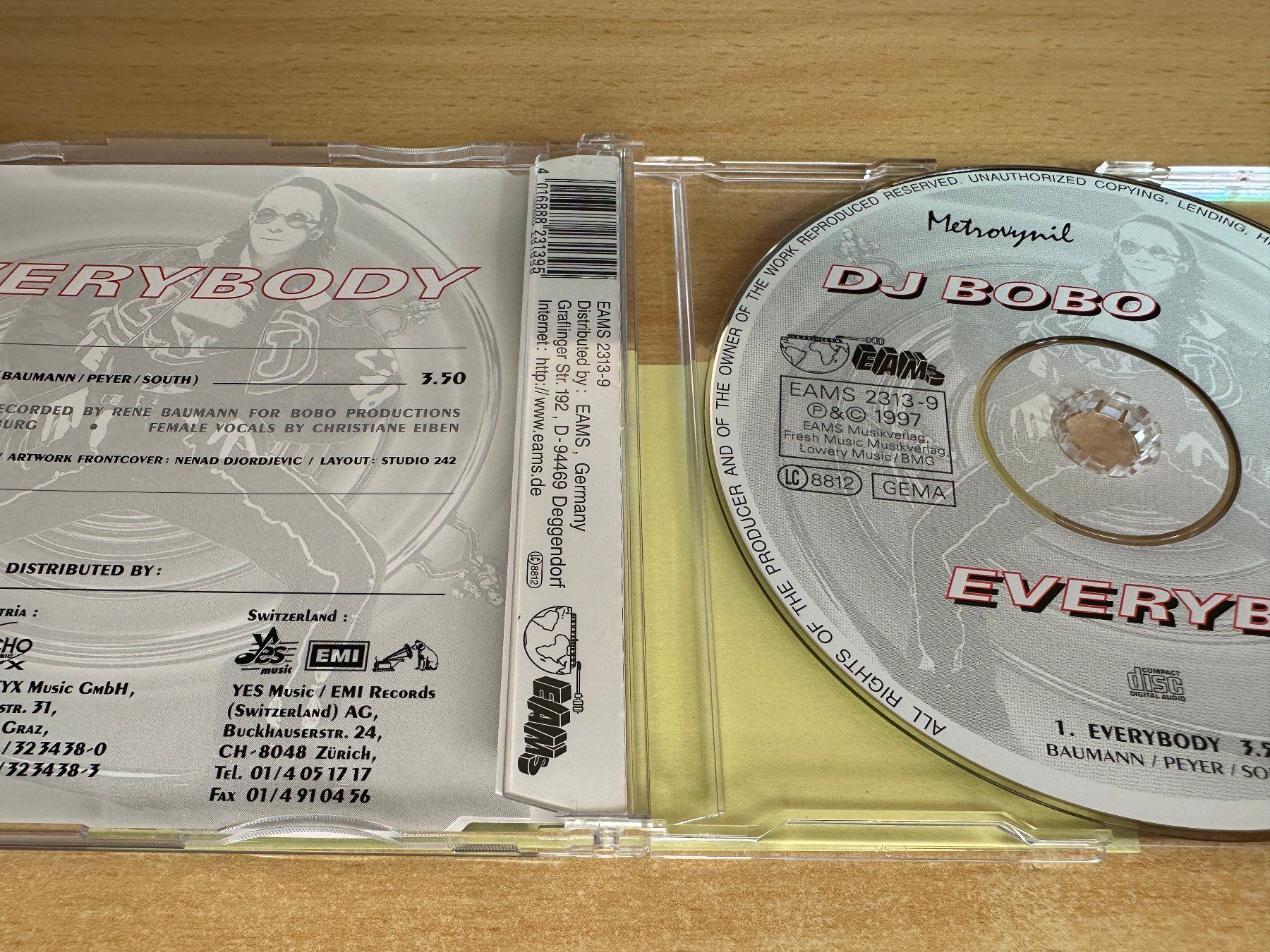 CD: DJ BoBo – Everybody - Single CD – Usato da Rikon im Tösstal venduto da Alpenmutz 1