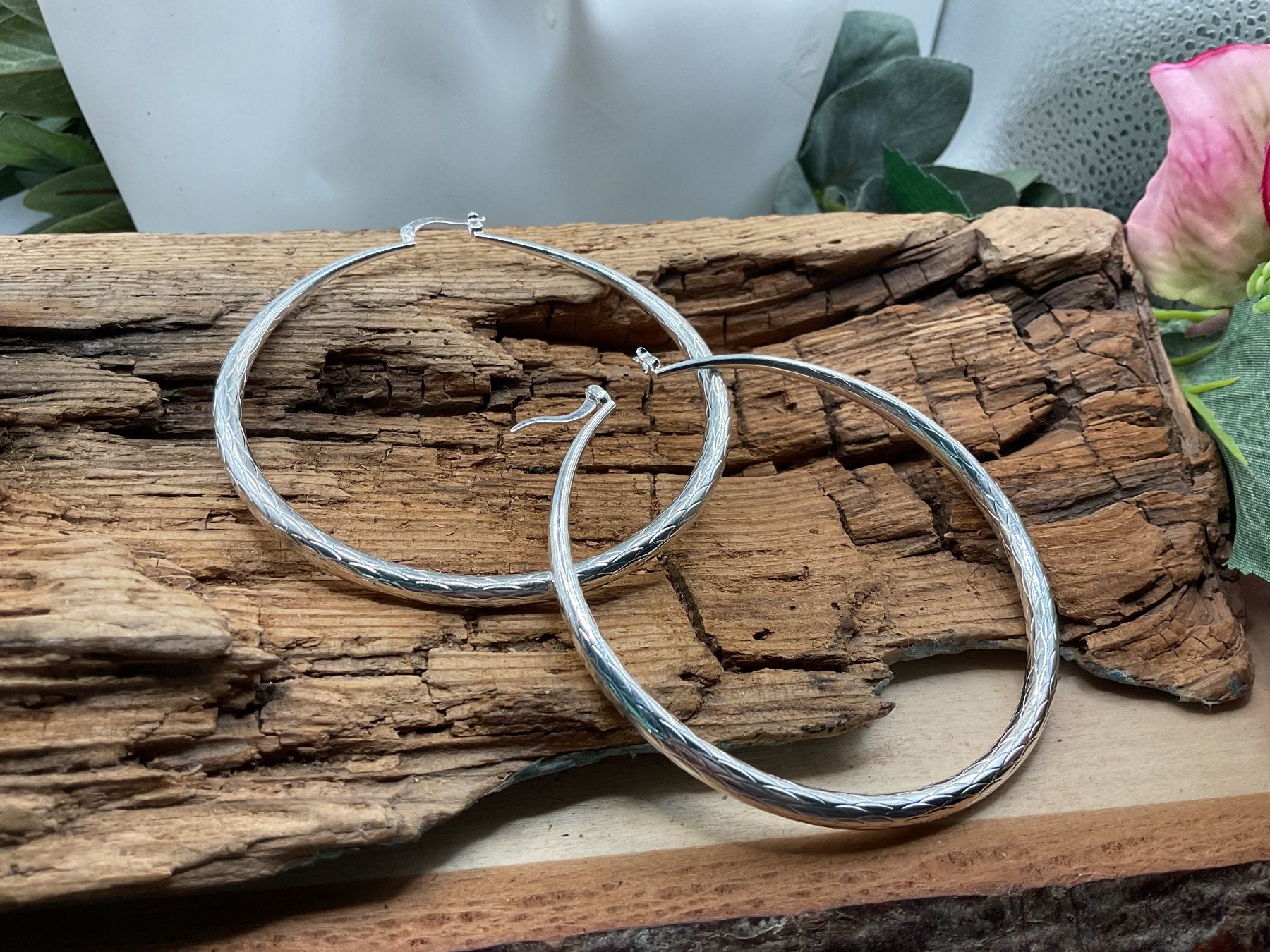Orecchini pendenti & Orecchini a lobo: Riesencreolen Sterlingsilber, Durchm. 65mm – Nuovo (secondo la descrizione) da Luzern venduto da S.Kern01 1