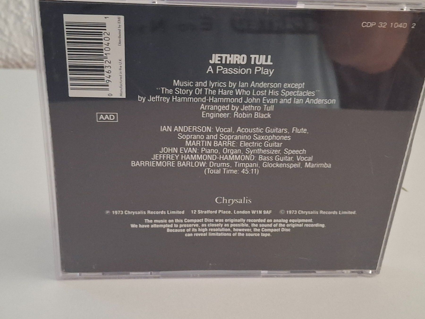 CD: CD Jethro Tull  -  A Passion Play – Usato da Aarberg venduto da Jackup1 1