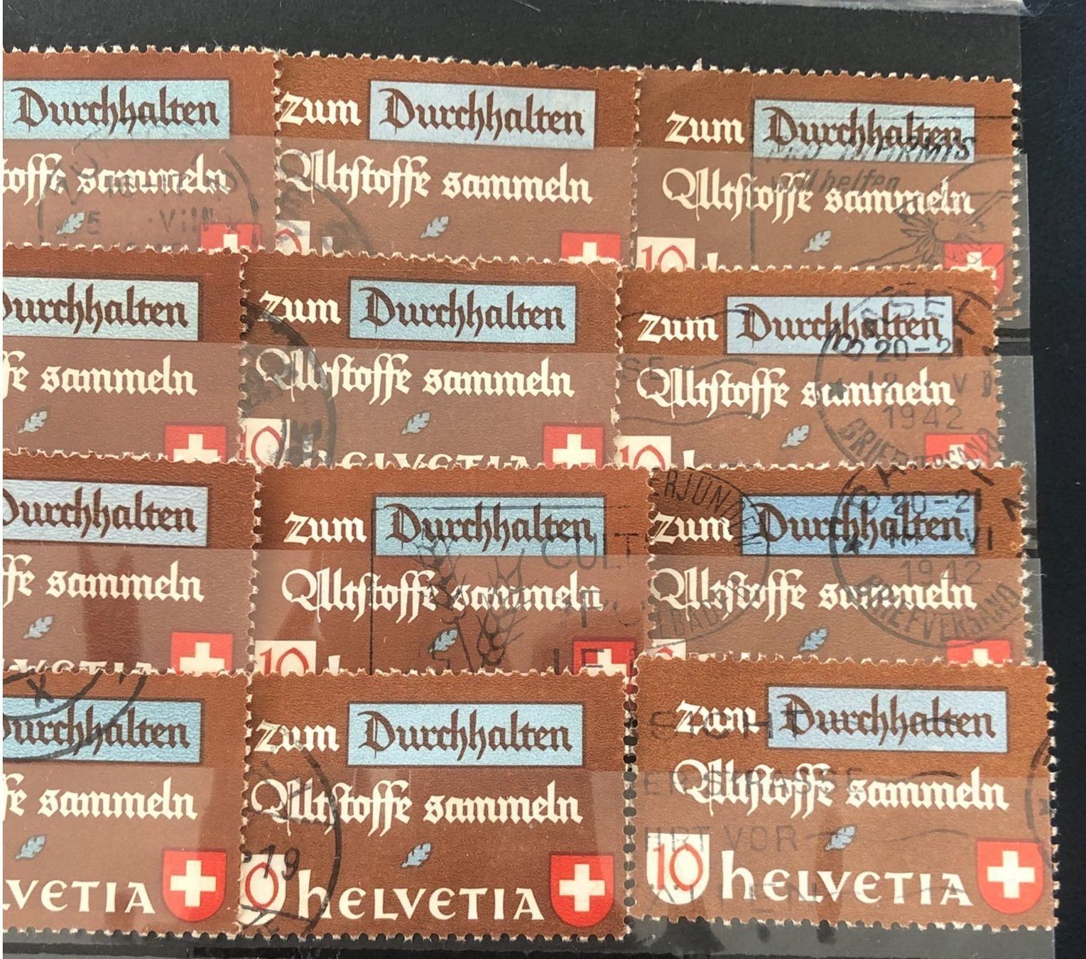 Tutti i francobolli: Nr.254 mit Stempel 16 Stück – Usato da Aarau venduto da Billa007 2