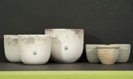 6 neuwertige Shabby Cachepots - wovon 3 Ti amo by Spiller