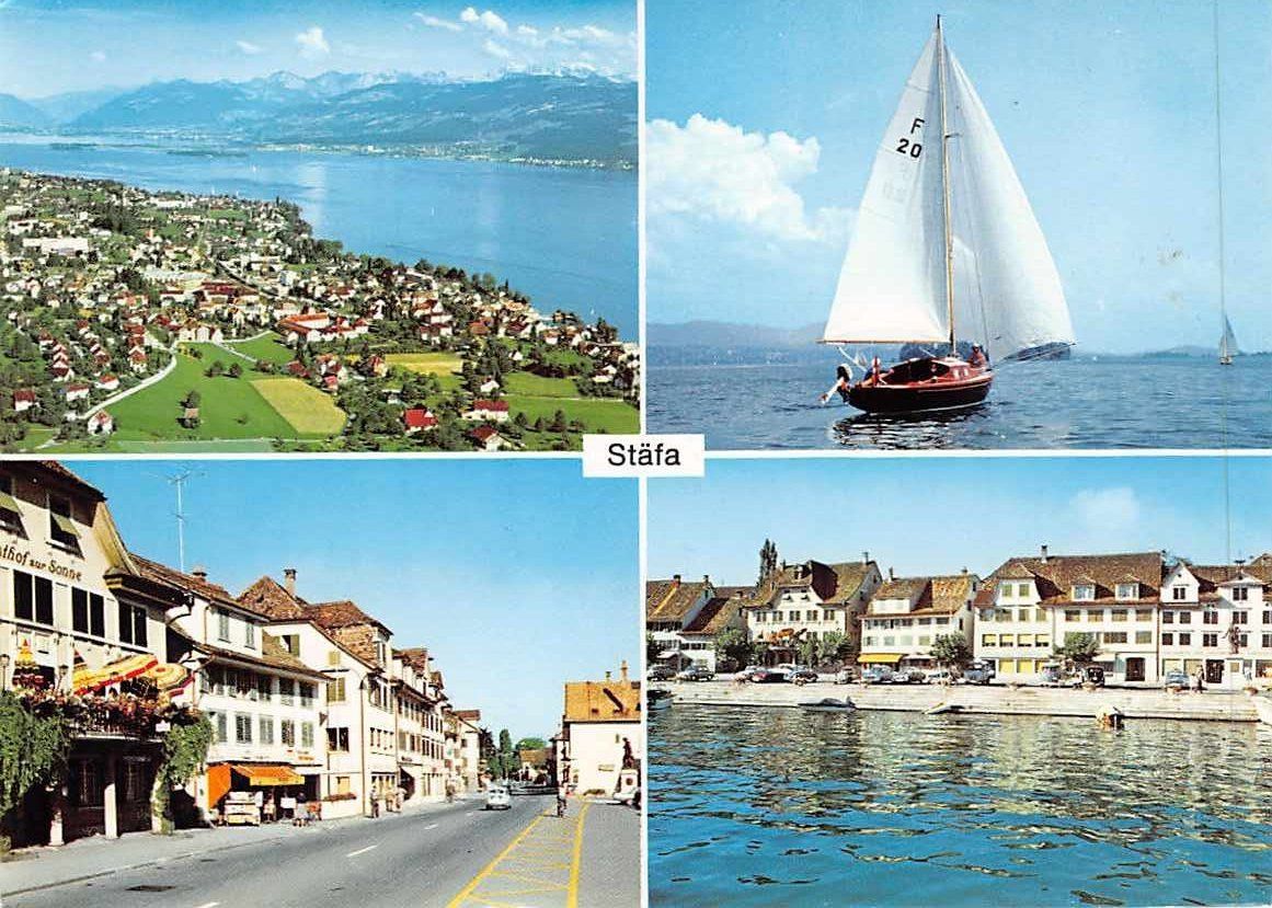 Cartoline postali: GRUSS aus STÄFA vor 55 Jahren, ab 1.-- – Usato da Lufingen venduto da TopAnsichtskarten